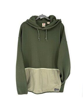LEVI'S Men's Utility Pullover Drawstring Hoodie Thyme Green Men's Size XL